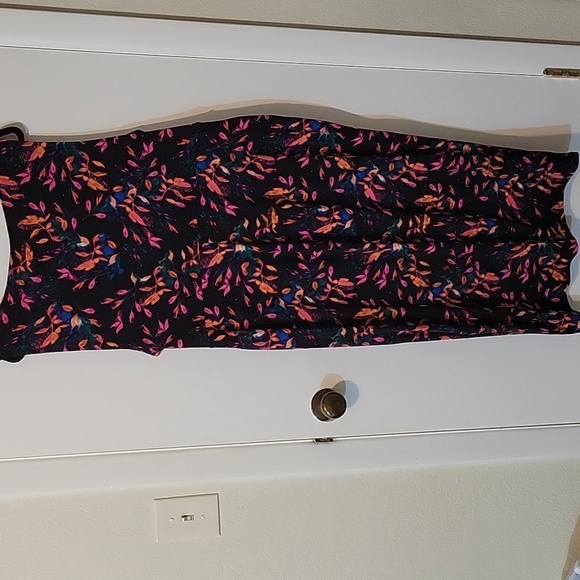 NWT Torrid Black Midi Dress with Pink and Orange Pattern - Picture 8 of 15